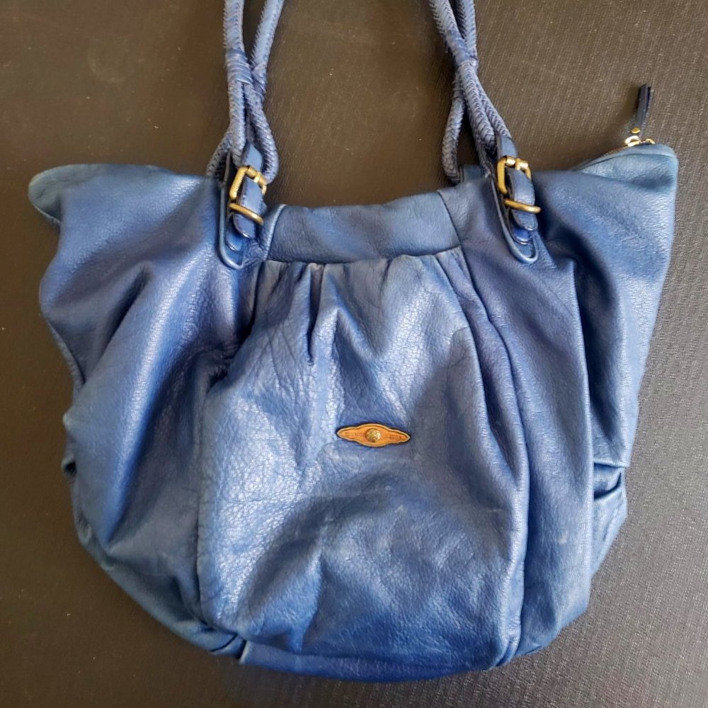 Blue Soft Leather Purse